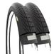 ECOVELO 2 banden 14 x 1,75 (47-254) voor stadsfiets, zwart, van rubber, fiets, uniseks, kinderen, zwart