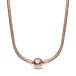 Pandora Moments Halsketting, 14-karaats roséverguld, slangenketting