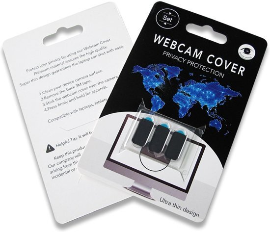SurvivalStore Webcam cover 3 stuks zwart privacy protector ultra compact en zeer voordelig Ook leuk als cadeau in geschenkverpakking