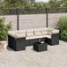 Maison Exclusive - Ensemble de jardin, 8 pièces, avec coussins, noir, en polyrotin
