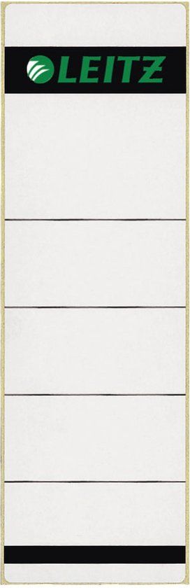 Leitz ruglabel breed/kort 62x192mm zelfklevend grijs - 100 stuks