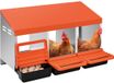 StarTech Latios Legnest / Kippennest - Rolnest 3-vaks - Metalen Constructie - Ventilatiegaten - Beschermkappen - Afmetingen 796x525x475 mm - Oranje
