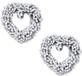 Decoris Kerstkrans Hart met Sneeuw - Wit - 50 cm - Set van 2