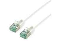 ROLINE U/FTP DataCentre patchkabel Cat.6A (Klasse EA), extra dun, wit, 1.5 m