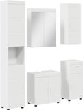 vidaXL Badkamermeubel Set TULUM Wit Bewerkt Hout 60 x 34 x 63 cm