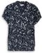 Tom Tailor T-shirt met patroon V-hals Korte mouw Katoen/Modal Regular Fit Dierenprint Navy Dot Maat M