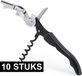 Merkloos Kurkentrekker 3-in-1 - 10x - RVS - Zwart/Zilver - 12 cm