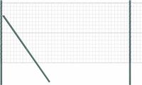 vidaXL Euro-hek met grondbevestiging, 25 x 1 m, PVC-Coated Staal, Groen