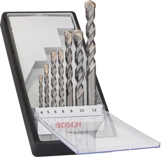 Bosch Robust Line Silver Percussion Betonborenset - 7-delig