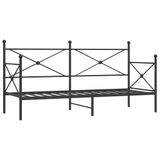 VidaXL Slaapbank Zwart Staal 2080 mm x 960 mm x 1070 mm