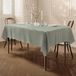 Home Direct Tafelkleed van polyester, onderhoudsvriendelijk, rechthoekig, 150 x 250 cm, effen, saliegroen