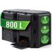 Deuba Composteur 800L - Composteur Plastique 135x72x83cm - Noir