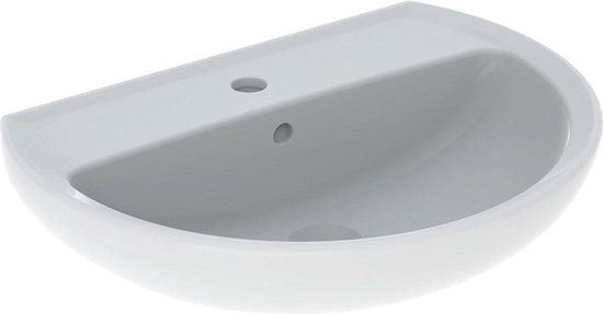 Geberit Bastia Wastafel - Rond - 60x45cm - Wit - Met Kraangat