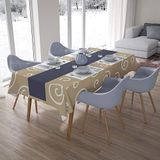 Bonamaison Tafelkleed, Anti-Mold, Sneldrogend, Waterdicht, 100% Polyester Tafellaken, Willekeurig patroon, 140 x 200 Cm - Ontworpen en Vervaardigd in Turkije