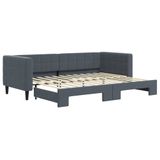 VidaXL Slaapbank Donkergrijs Fluweel 90x200 cm