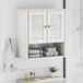 Maison Exclusive Armoire de salle de bain VIGO, blanc et blanc antique, 67,5 x 34 x 71,5 cm