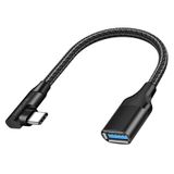 LogiLink CU0100 USB-C naar USB-A Adapterkabel, 0.2m, Zwart