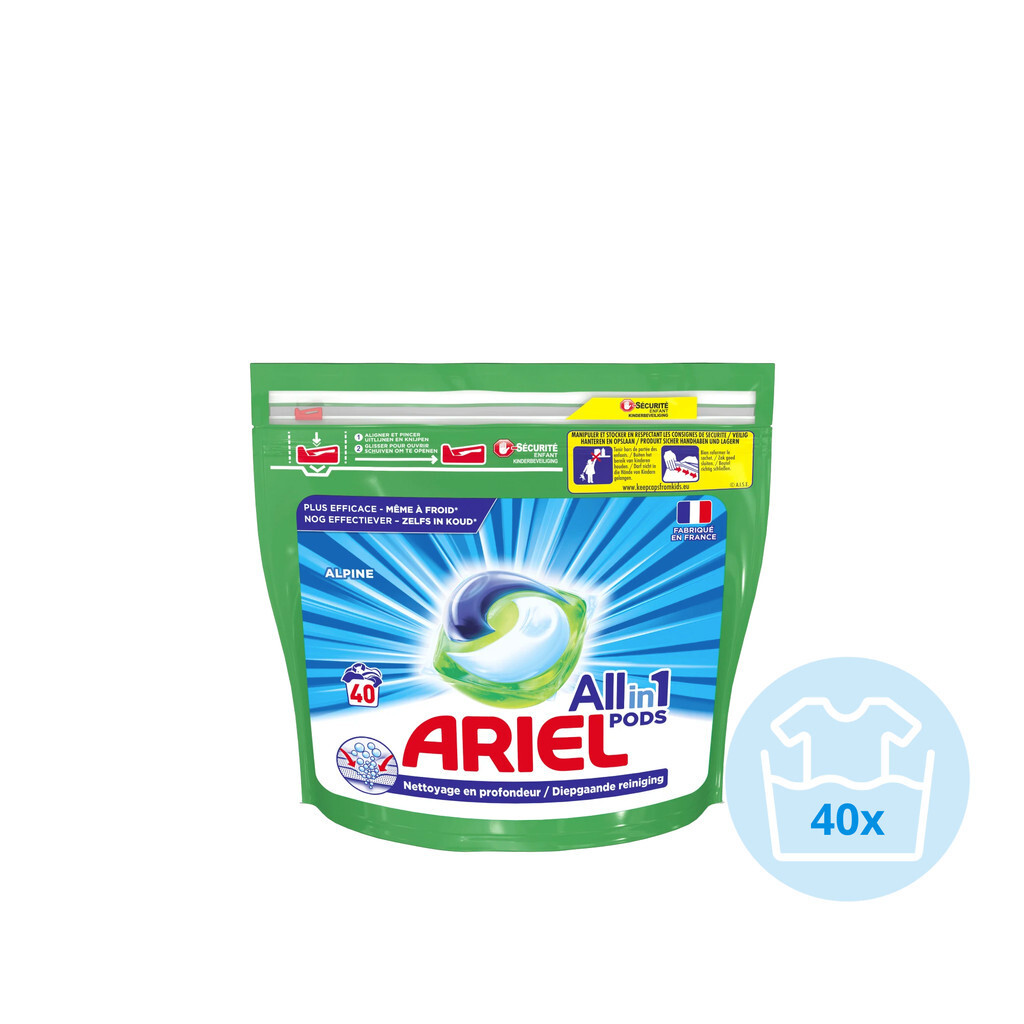 Ariel All-in-1 Pods Alpine 40 stuks