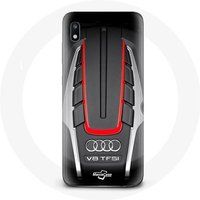 Audi S8 Logo rood Maniacase Etui voor Samsung Galaxy A10
