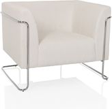 hjh LIVING hjh OFFICE Loungestoel Curacao Cord 1-Zits Stof Wit