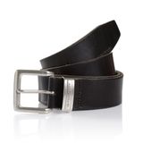 Tom Tailor - TTJACOB leren riem met vierkante gesp - Maat 80 - black uni