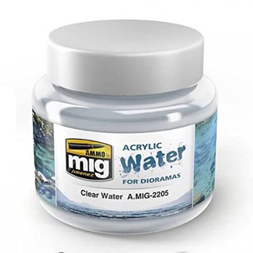 AMMO MIG-2205 Helder Acryl Water (250 Ml. Potten), Multi kleuren