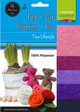 Vaessen Creative Vilt pakket A5 - 2 mm - 5 Vellen - Roze/Paars