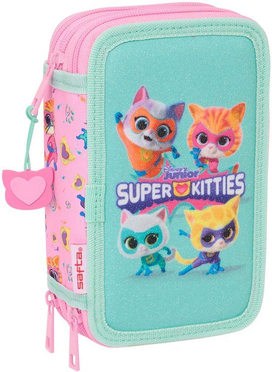 Safta Triple Filled Superkitties Etui 37 Stukken Blauw, Roze Man