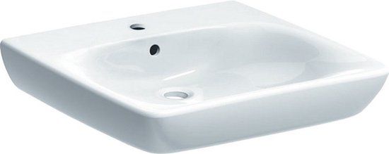 Geberit 300 Comfort Rolstoelwastafel - 55x55cm - Wit - Met Kraangat