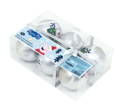 Arditex Kerstbal Peppa Pig Cosy corner Zilver 6 stuks - Ø 8 cm