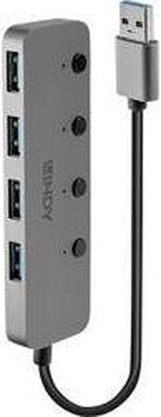 LINDY USB 3.0 Hub, 4 poorten