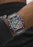 Guess Phoenix Analoge Kwartshorloge Zwart Kast Gemaakt Van 100% Polycarbonaat En Een Armband Van 100% Siliconen 42 GW0499G13, GW0499G14