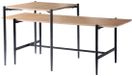 CaliCosy Set van 2 houten salontafels in nestvorm met zwarte metalen poten L100 cm - JESSIE