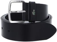 LACOSTE Leren Riem Plain Leather Belt W100 Noir Zwart