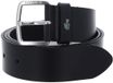 LACOSTE Leren Riem Plain Leather Belt W100 Noir Zwart