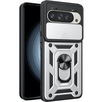 Google Pixel 9 et 9 Pro 5G 5G - housse etui rigide anti choc + verre trempe - GRIS