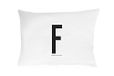 Design Letters Kussensloop 63x60 A-Z-F, Wit, One size