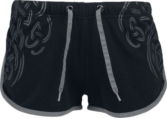 Black Premium by EMP Zwarte short met knoopprint - Dames - L