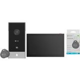 Ezviz FHD HP5 Verbonden Videointercom Pakket Met Touchscreen + 4 Badges