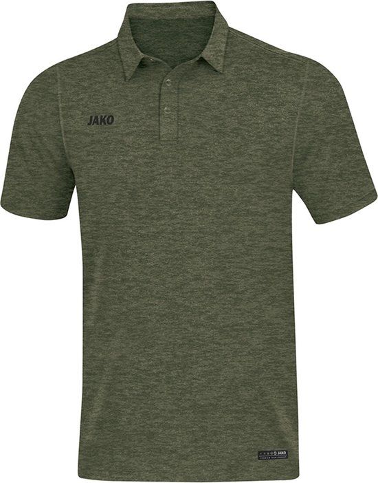 JAKO Polo Premium Basics - Kaki Gemeleerd - Maat L