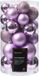 Decoris Kerstballen - 30 stuks - 4, 5 en 6 cm - Lila Paars - Kunststof