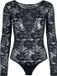 Urban Classics Lace Longsleeve Body Dames Body's - zwart - XL
