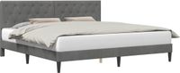 vidaXL Bedframe met hoofdeinde Donkergrijs 180 x 200 cm Fluweel