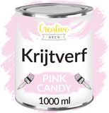 Creative Deco 1000 ml Krijtverf Roze | Mat en Wasbaar | Perfect voor Renovatie, Decoratie en Decoupage van Meubels