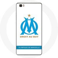 Maniacase Hoesje voor Huawei P8 Lite Olympique de Marseille Logo Witte Achtergrond