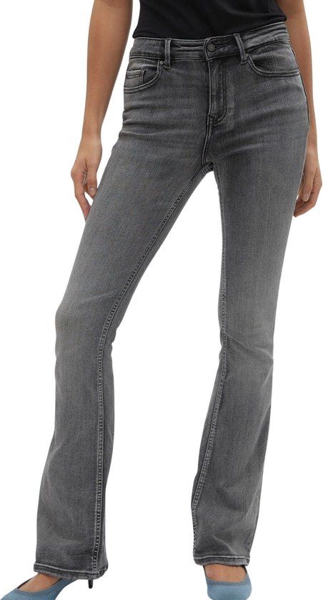 Vero Moda Flash Mid Rise Flared Jeans - Women - Size M/34 - Dark Grey