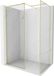 Mexen Kioto-XF paroi de douche Walk-in avec cadre 150 x 70 cm, transparent 10 mm, or brossé