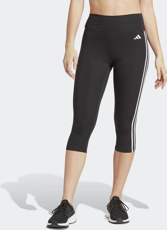 adidas Performance Train Essentials 3-Stripes High-Waisted 3/4 Legging - Women - Black - L