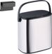Relaxdays Prullenbak Keukenkastje - 5 Liter - Hangend - Badkamer - Met Deksel - Zwart-Zilver