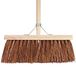 Talen Tools Bezem 37cm breed natuurvezel haren 140cm steel